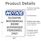 Signmission Elevator Mechanical Room Authorized OSHA Notice Sign, Vinyl Decal, 10in W x 14in L, 2PK OS-2PACK-NS-D-1014-V-11734 - alternate 4